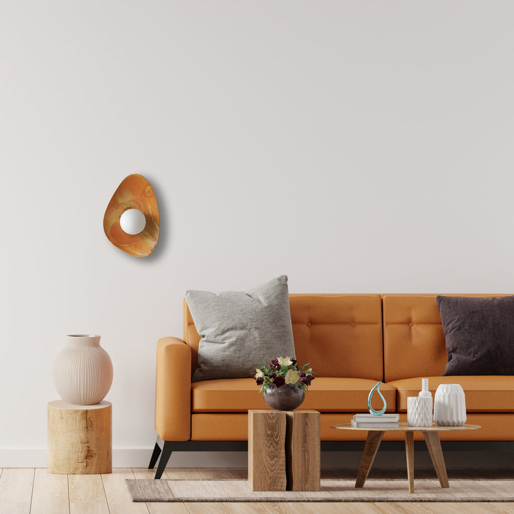 Sunset Coloured Handmade Ceramic Wall Lamp / Sconce