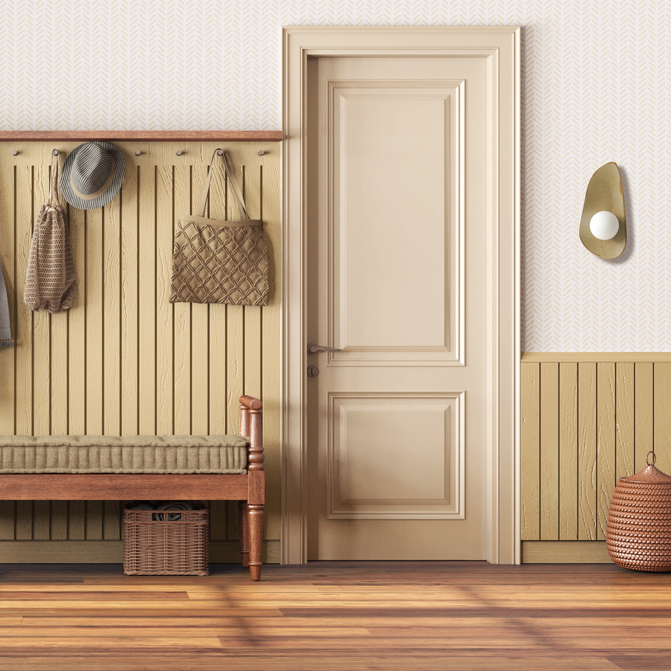 Handmade Chaki Green Ceramic Wall Lamp / Sconce