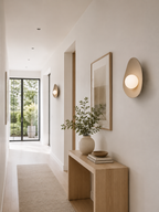 Toffee Beige Stoneware Ceramic Wall Lamp / Sconce