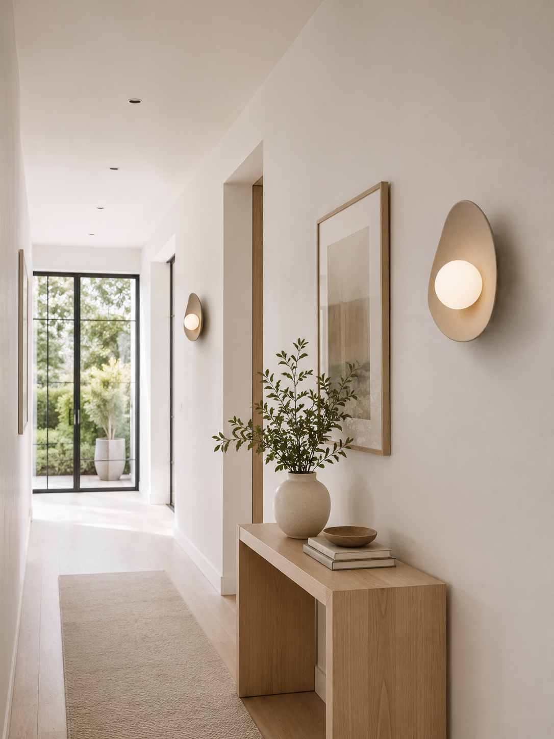 Toffee Beige Stoneware Ceramic Wall Lamp / Sconce