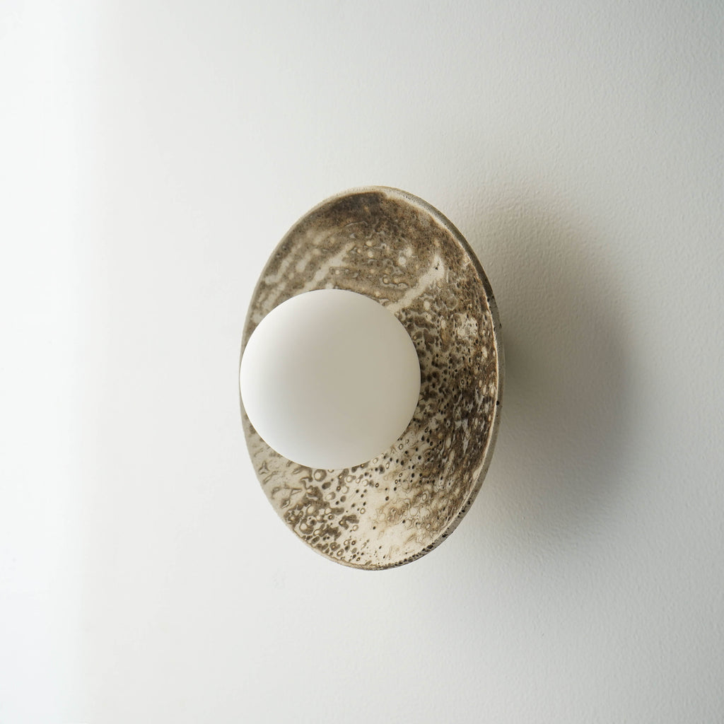 Applique murale en céramique blanc crème