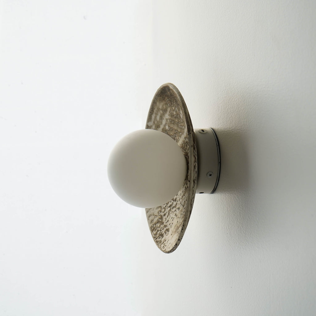 Applique murale en céramique blanc crème