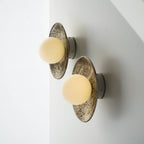 Applique murale en céramique blanc crème