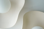 Aplique de pared/lámpara de cerámica color nude cremoso