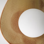 Applique murale en céramique marron effet cuir chaud