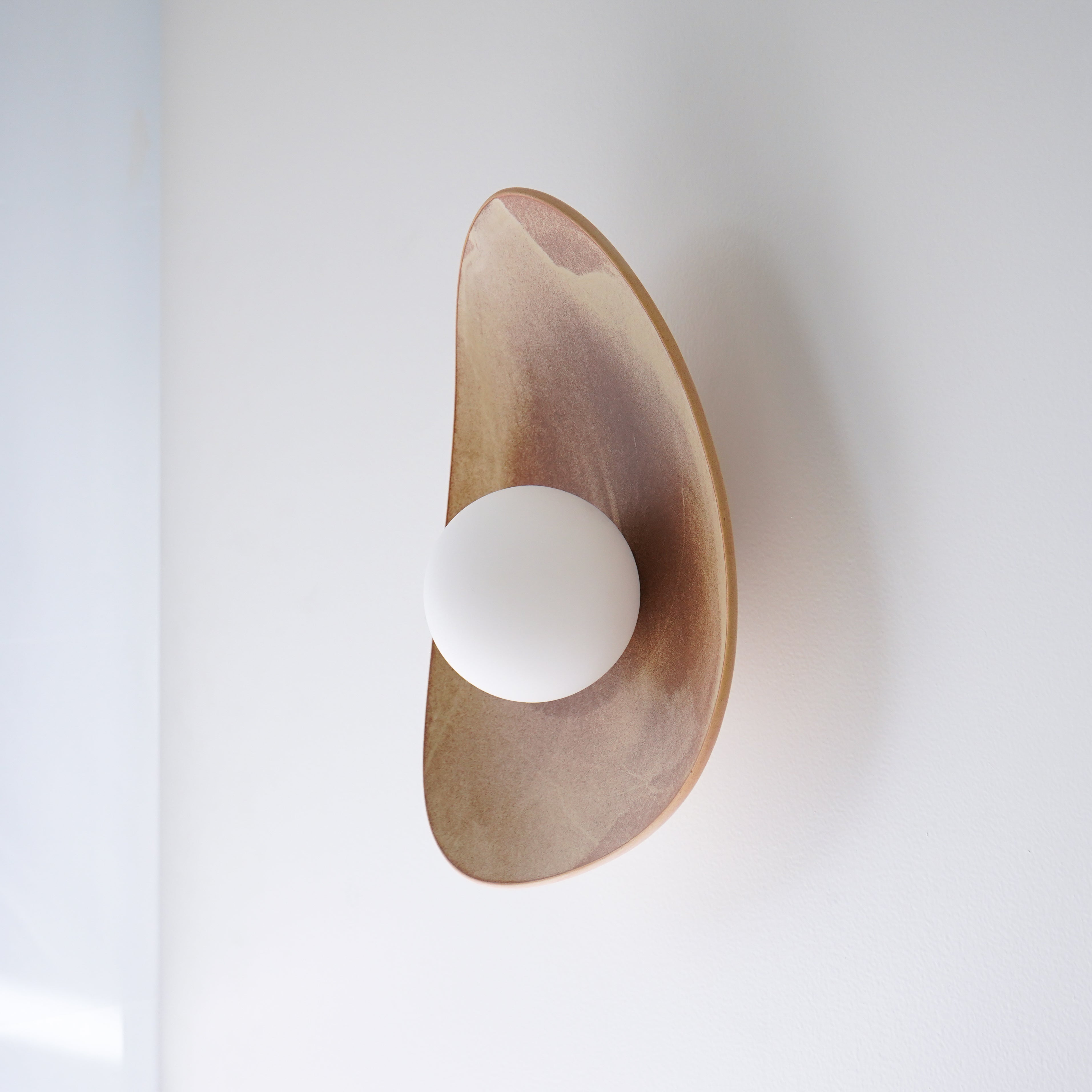 Red Desert Sand Ceramic Wall Lamp / Sconce