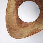 Applique murale en céramique marron effet cuir chaud