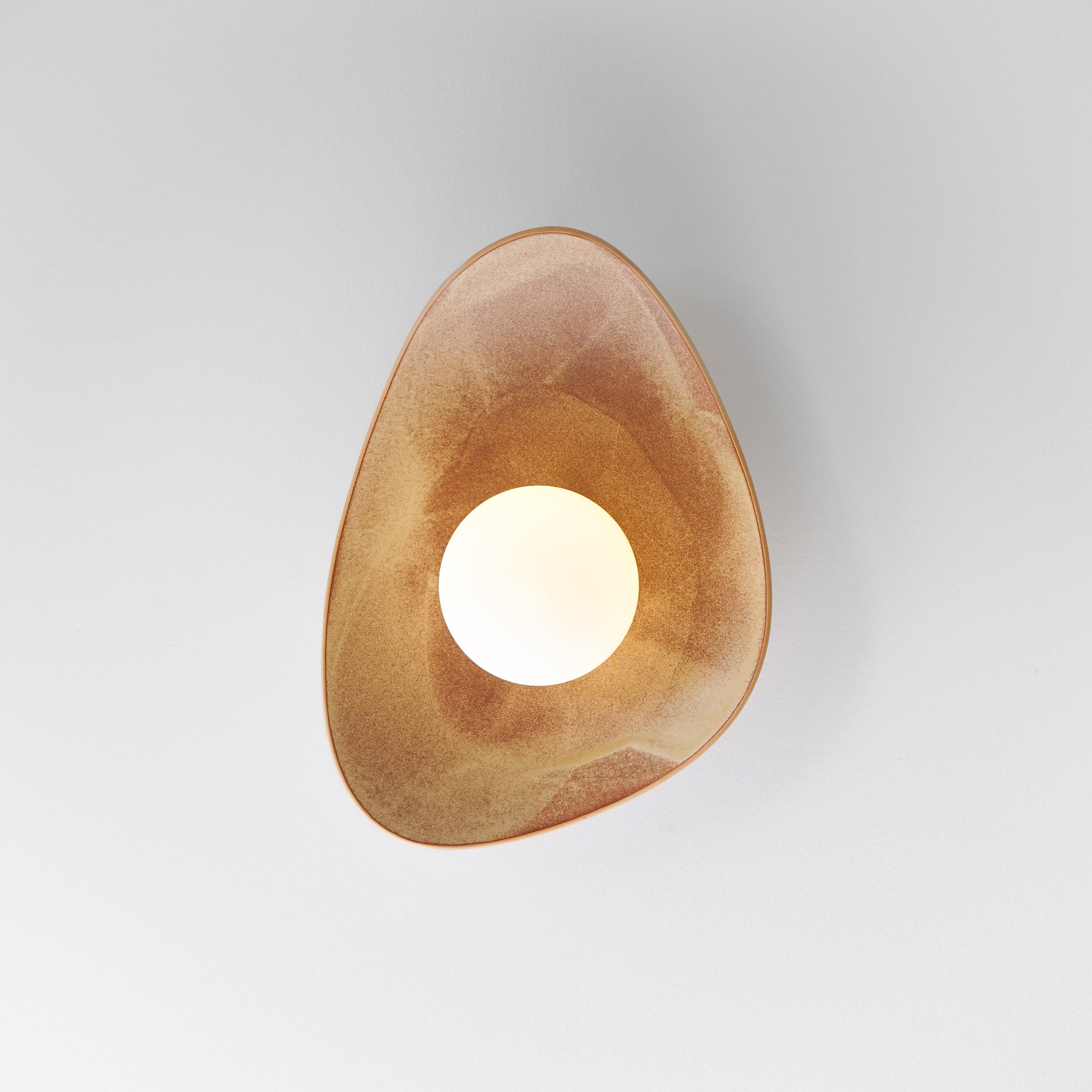 Red Desert Sand Ceramic Wall Lamp / Sconce