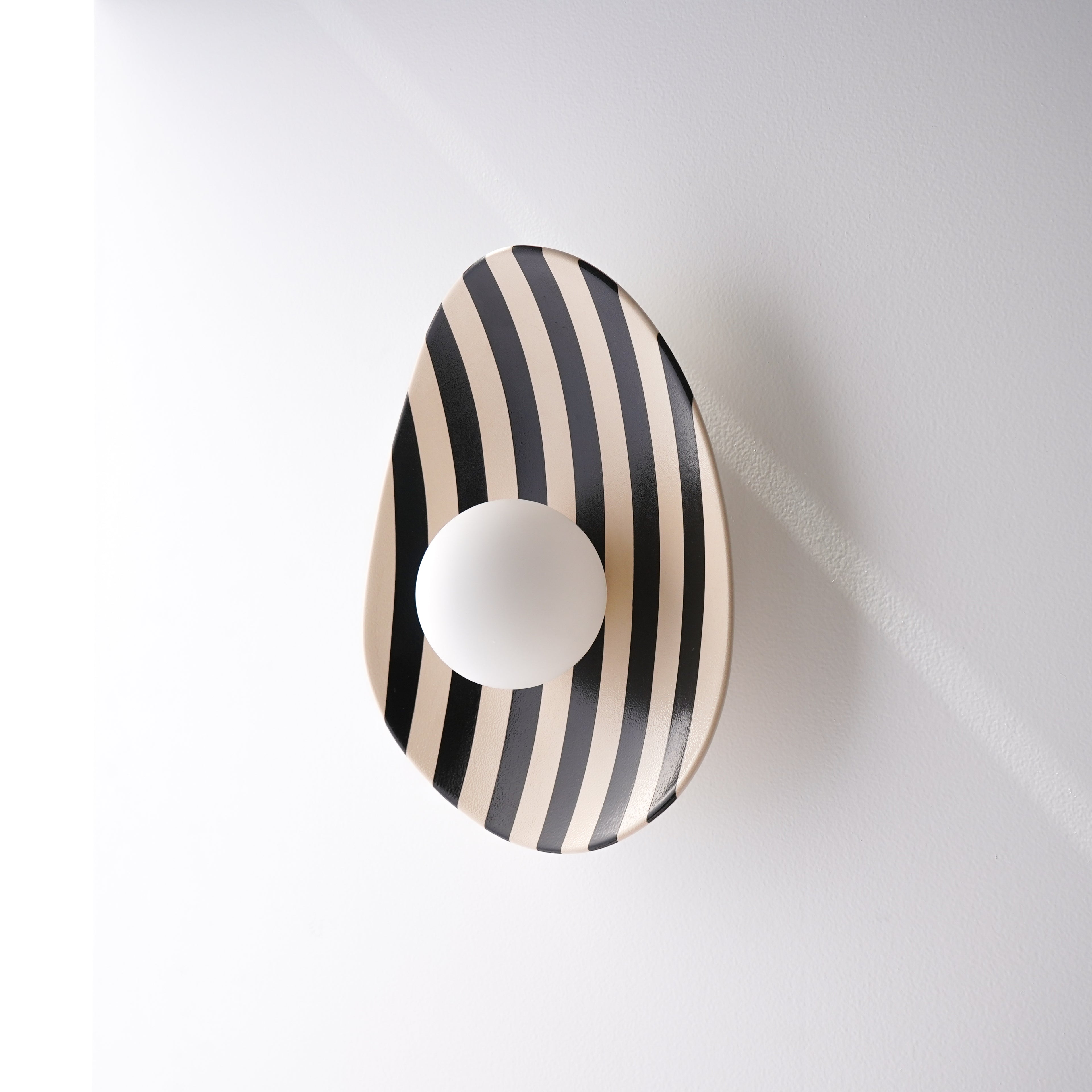 Black and White Striped Ceramic Wall Light / Sconce (Copy)
