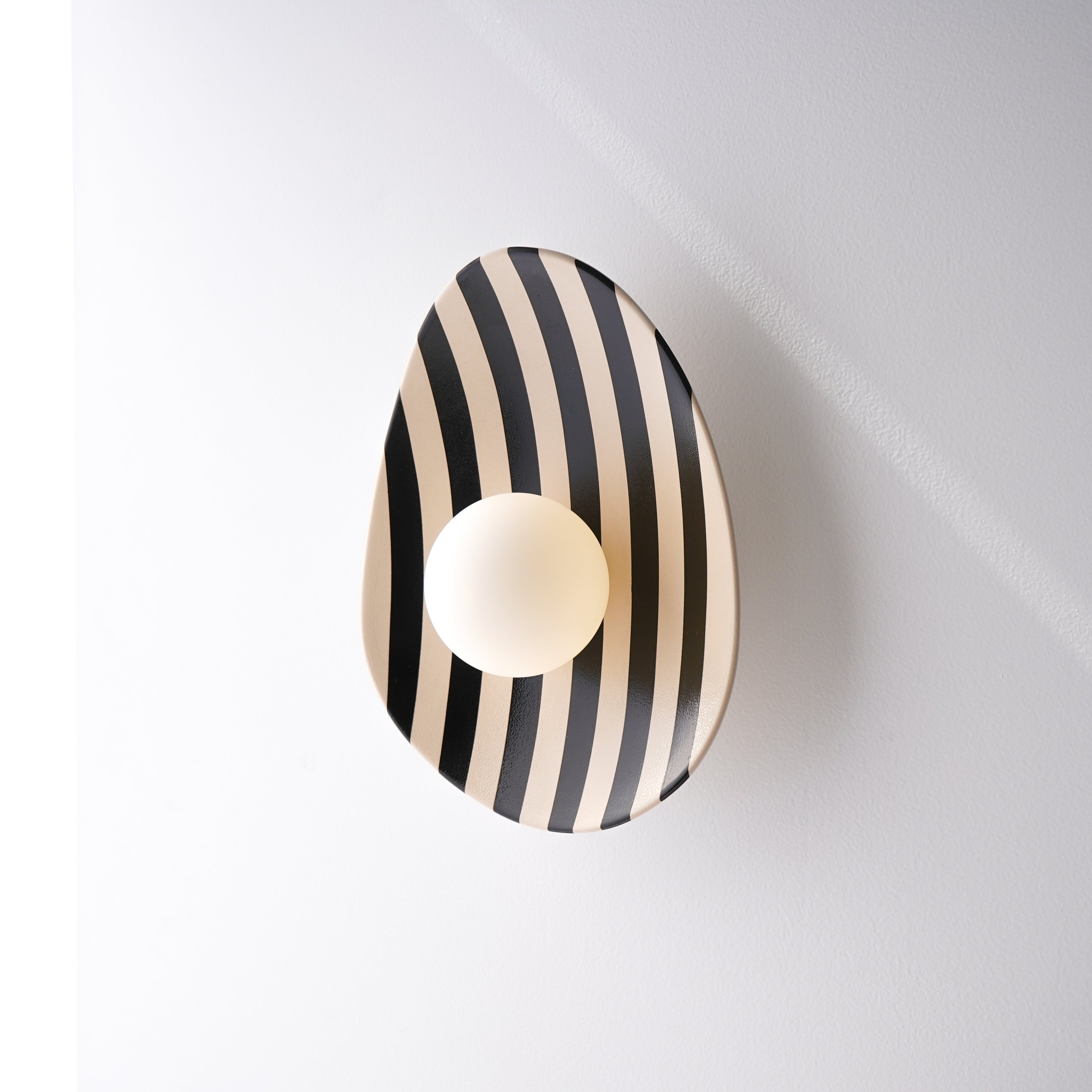 Black and White Striped Ceramic Wall Light / Sconce (Copy)