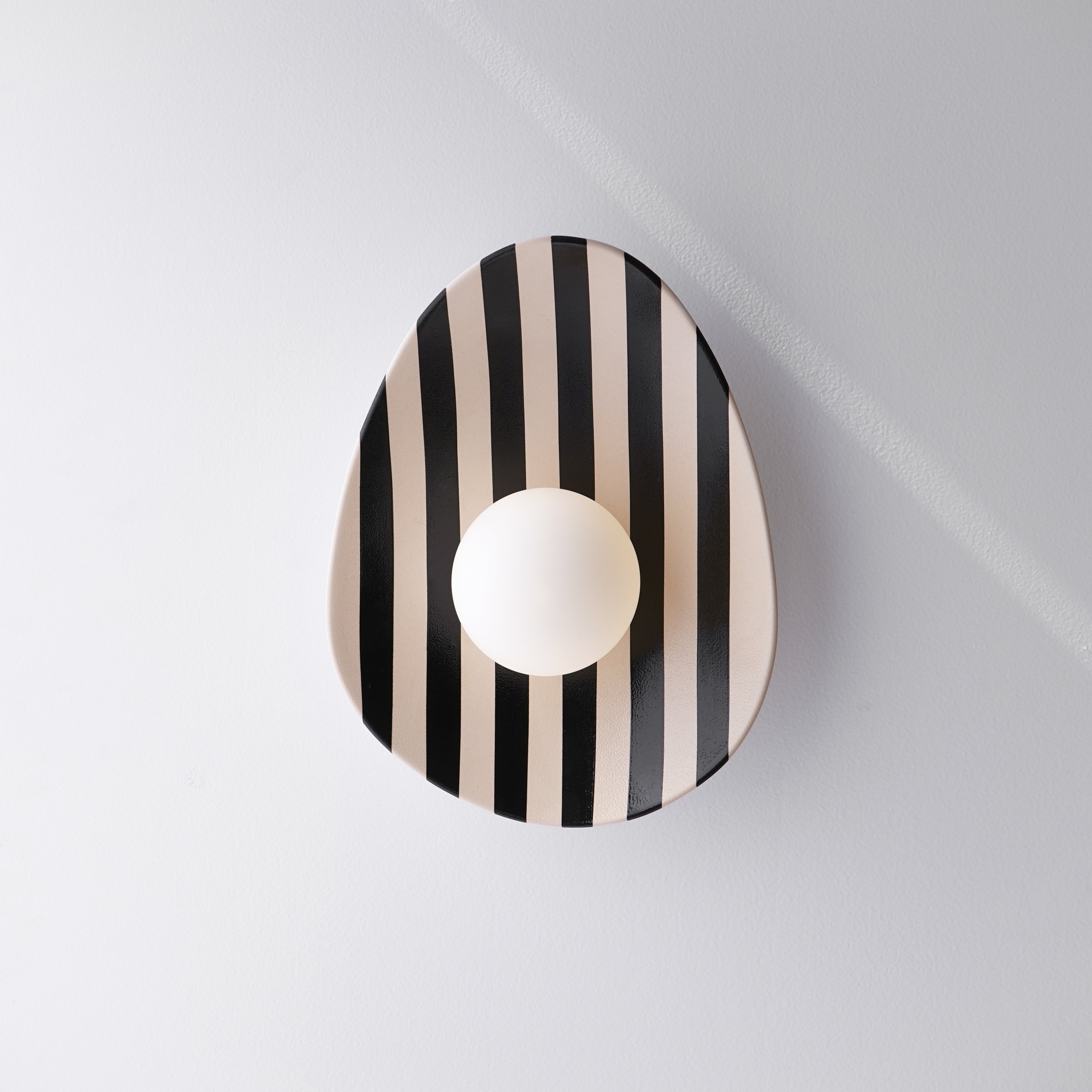 Black and White Striped Ceramic Wall Light / Sconce (Copy)