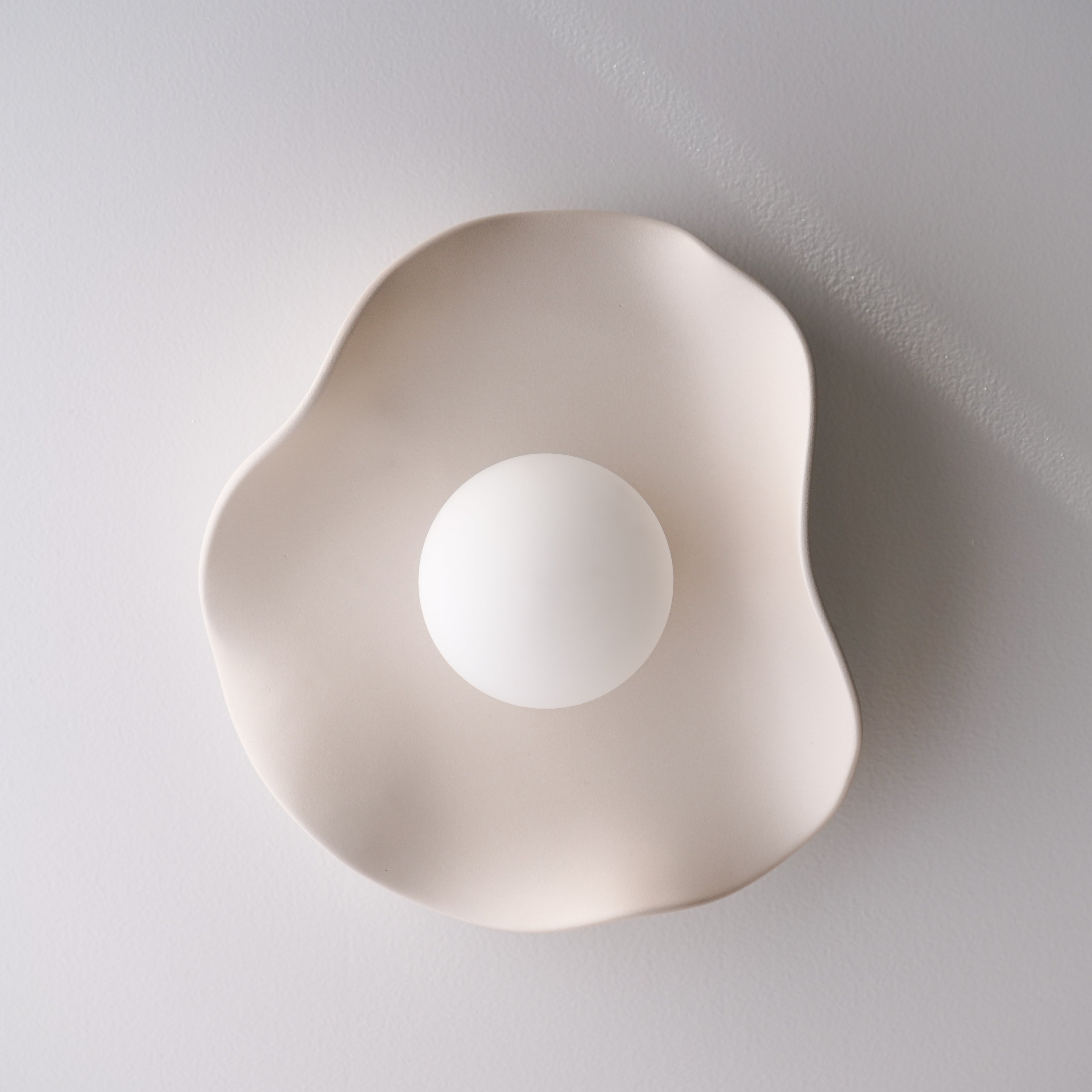 Creamy Matte White Ceramic Wall Light / Sconce