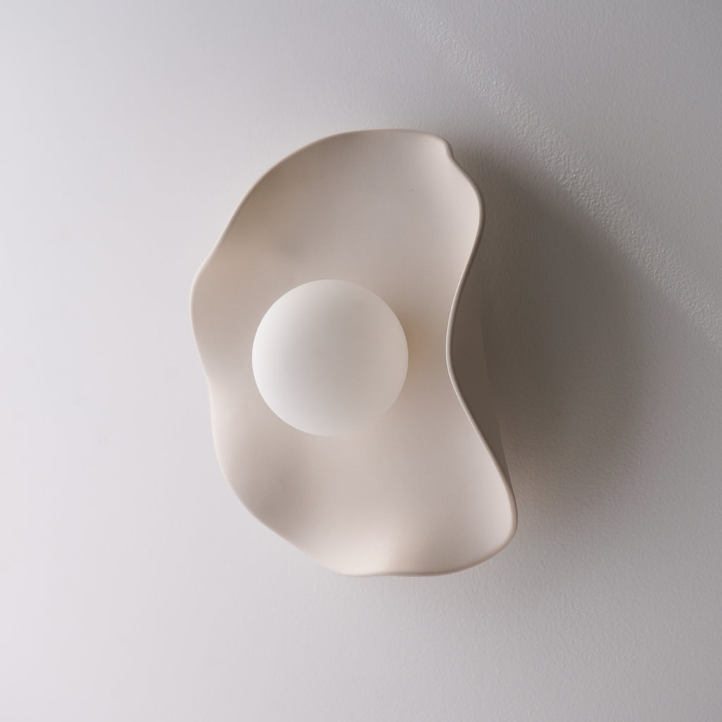 Applique murale en céramique couleur crème nude