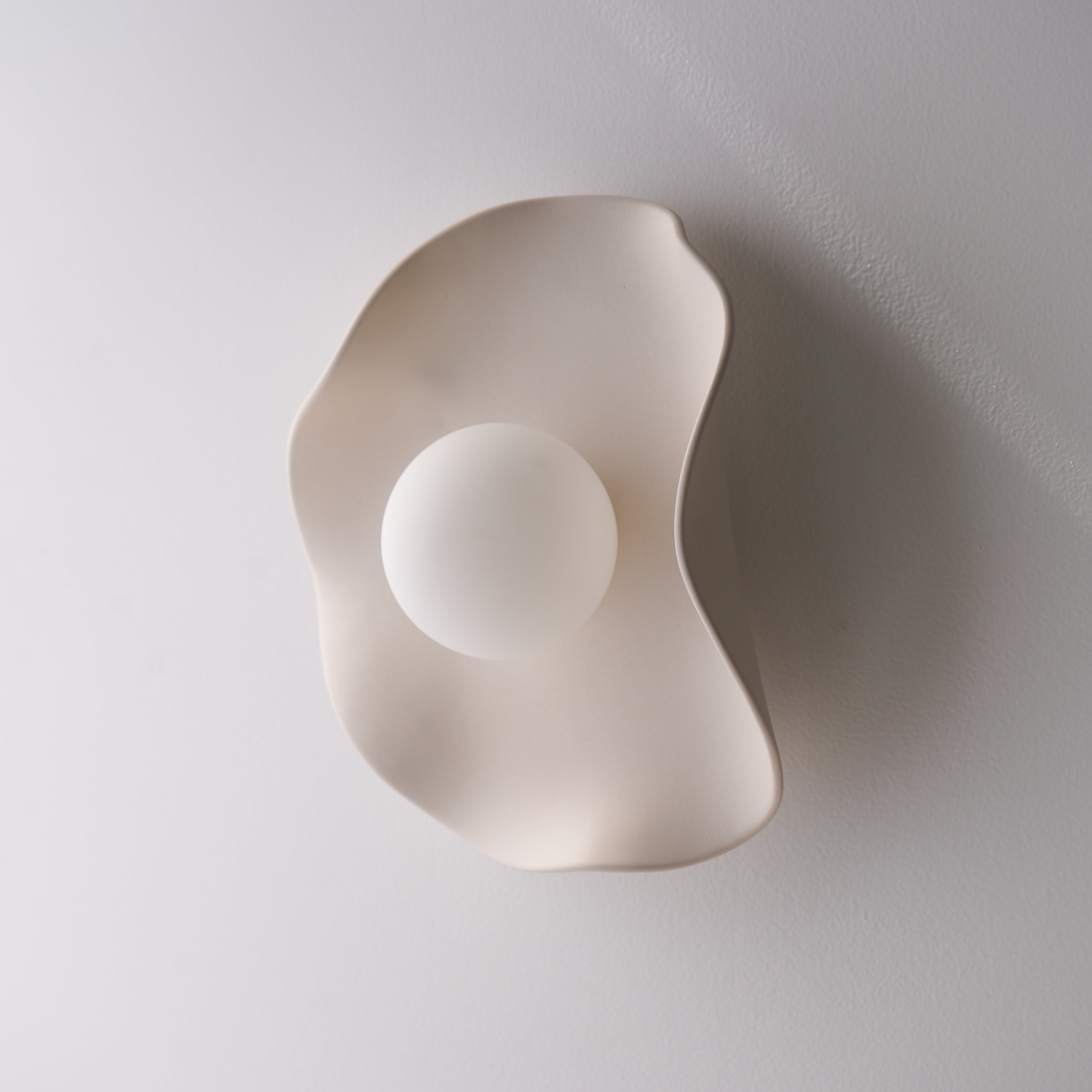 Creamy Matte White Ceramic Wall Light / Sconce