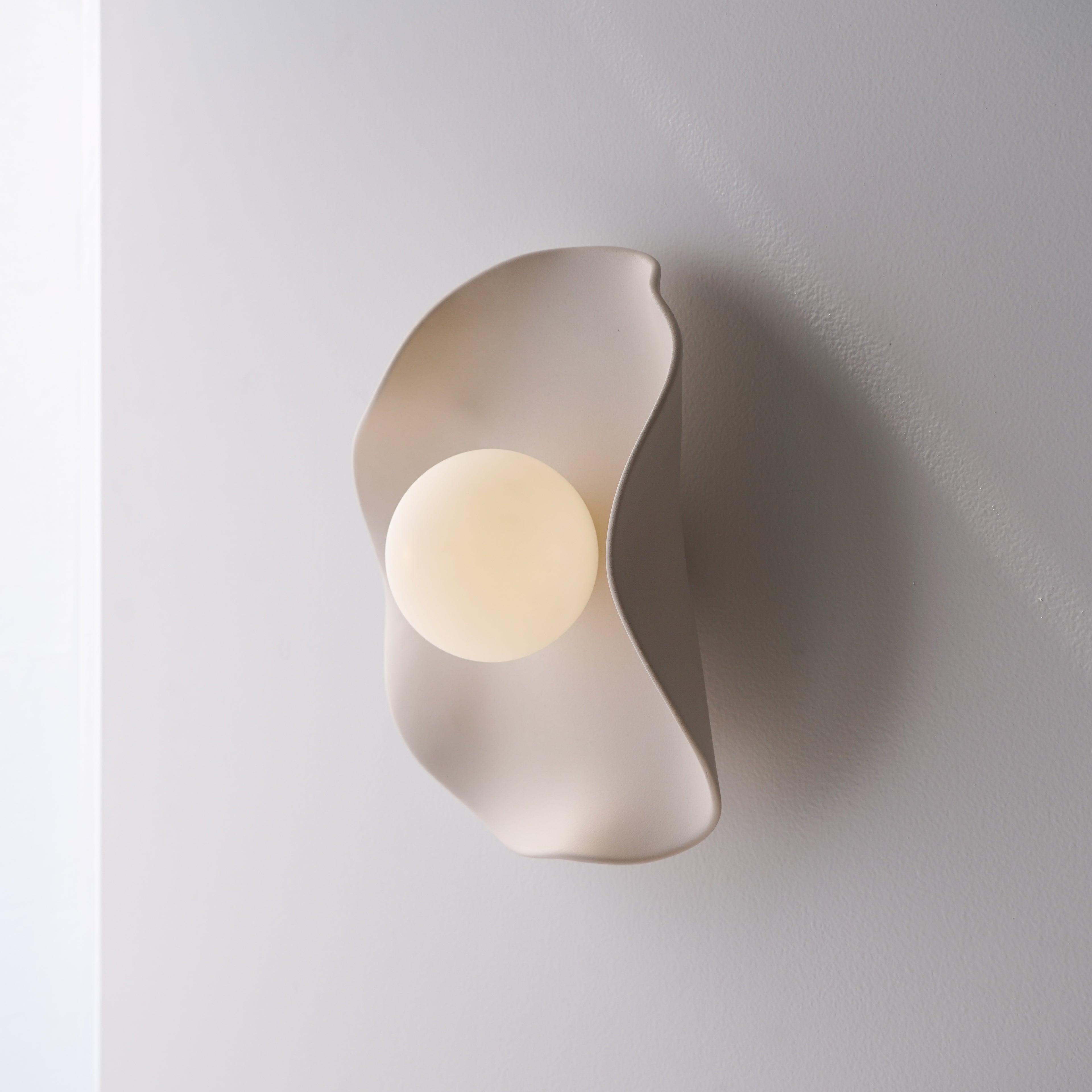 Creamy Matte White Ceramic Wall Light / Sconce