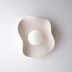 Creamy Matte White Ceramic Wall Light / Sconce