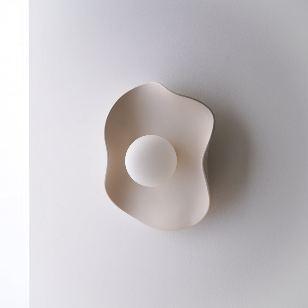 Creamy Matte White Ceramic Wall Light / Sconce