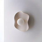 Creamy Matte White Ceramic Wall Light / Sconce