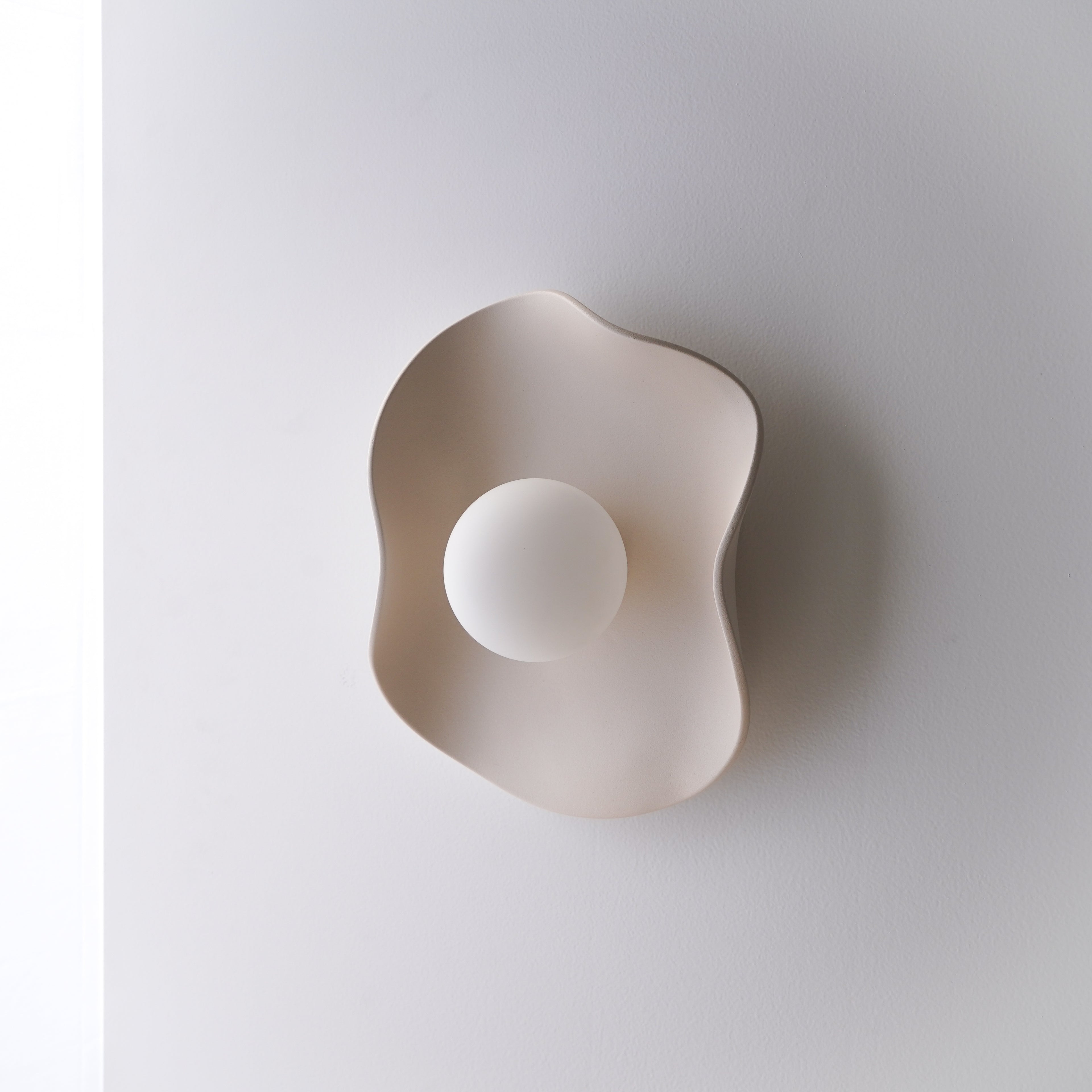 Creamy Matte White Ceramic Wall Light / Sconce