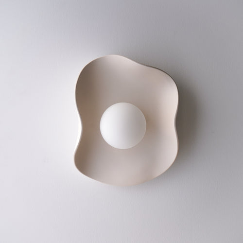 Creamy Matte White Ceramic Wall Light / Sconce