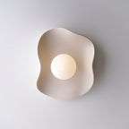 Creamy Matte White Ceramic Wall Light / Sconce