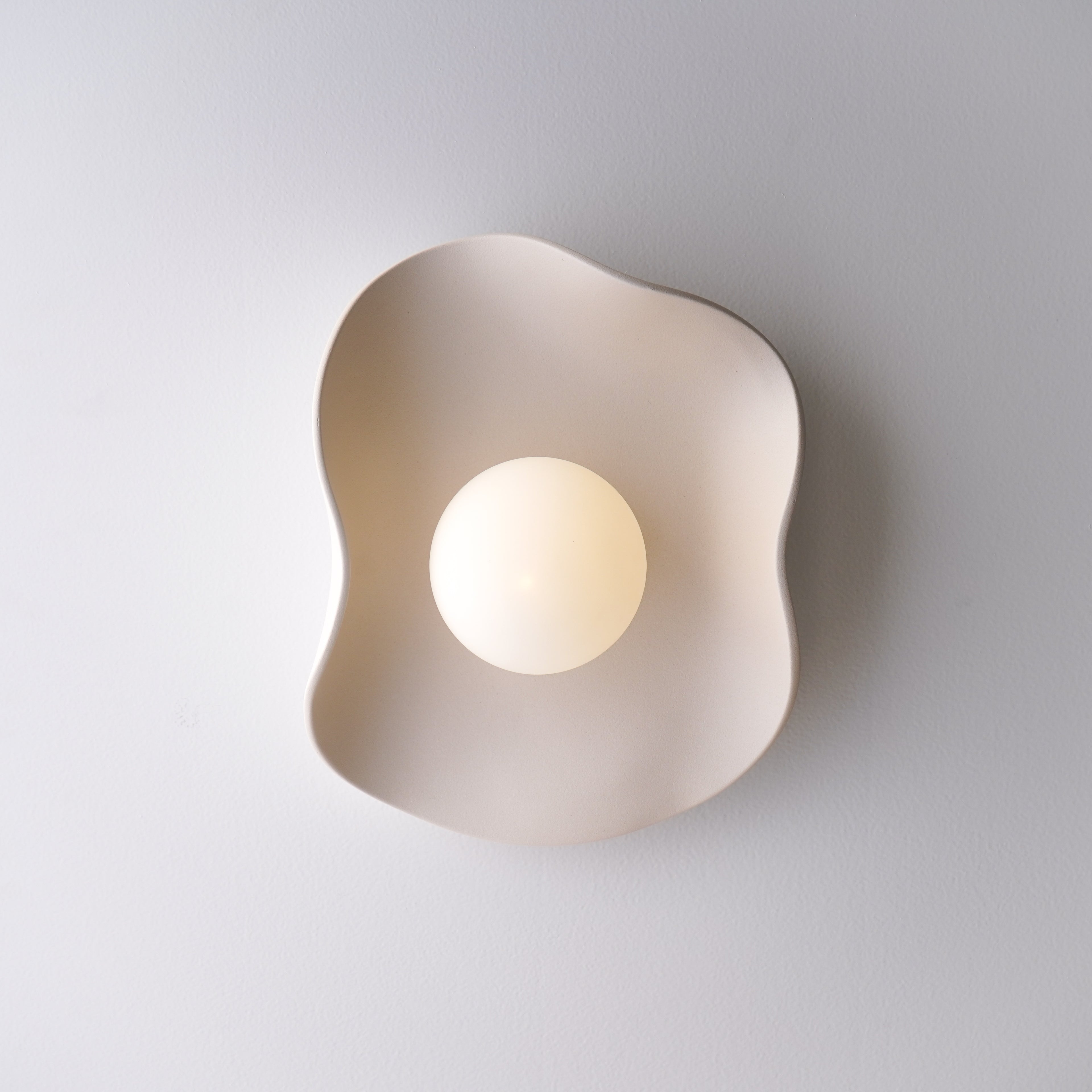 Creamy Matte White Ceramic Wall Light / Sconce