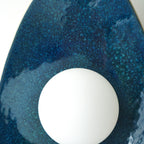 Handmade Deep Blue Ceramic Wall Sconce / Wall Lamp