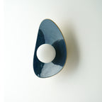 Handmade Deep Blue Ceramic Wall Sconce / Wall Lamp