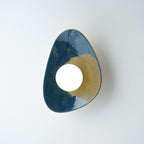 Handmade Deep Blue Ceramic Wall Sconce / Wall Lamp
