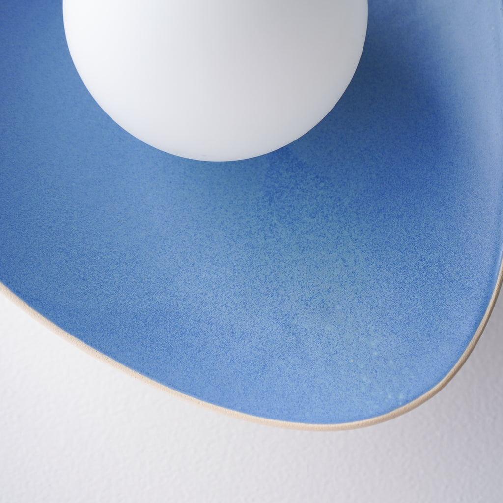 Handmade Sky Blue Ceramic Wall Sconce / Wall Lamp
