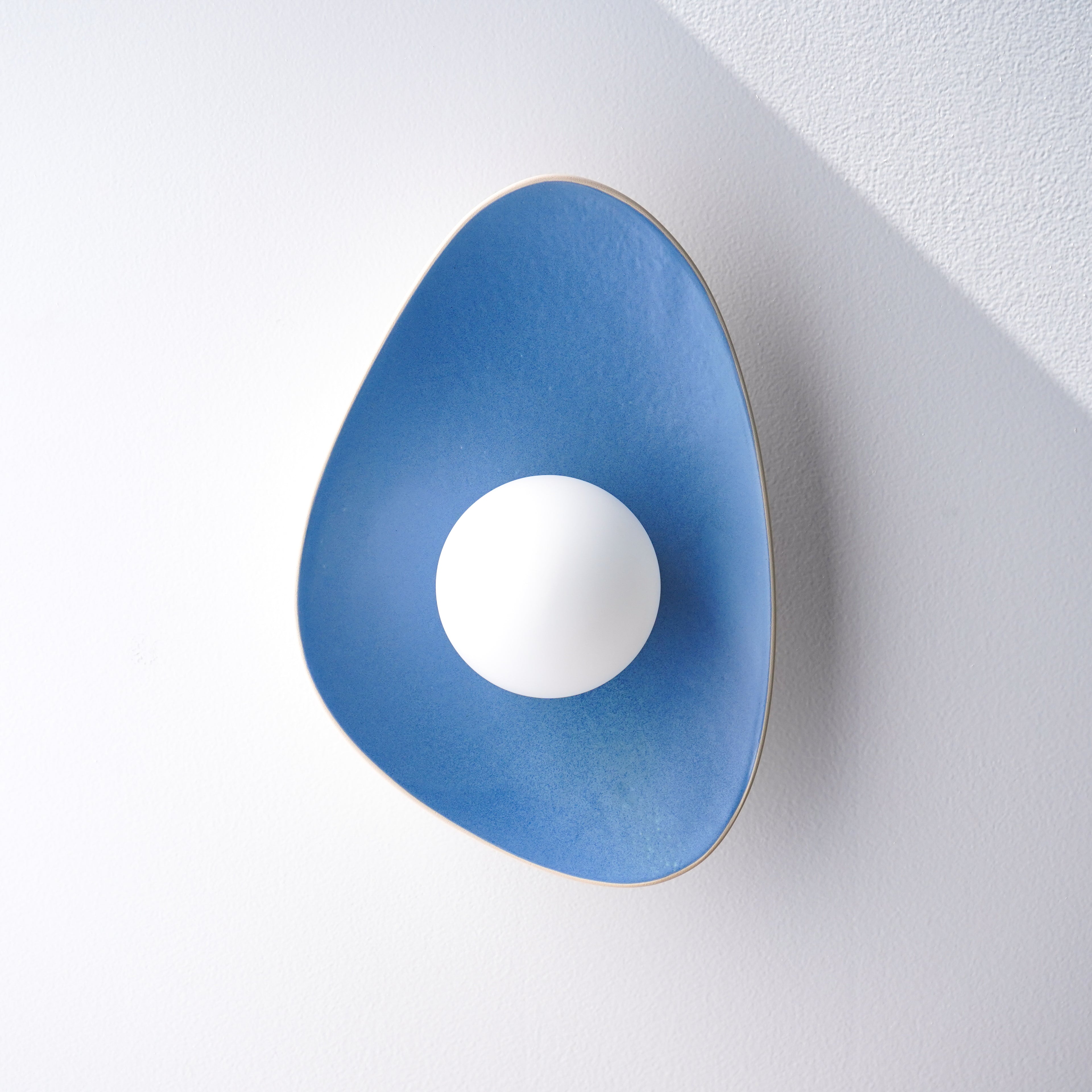 Handmade Sky Blue Ceramic Wall Sconce / Wall Lamp