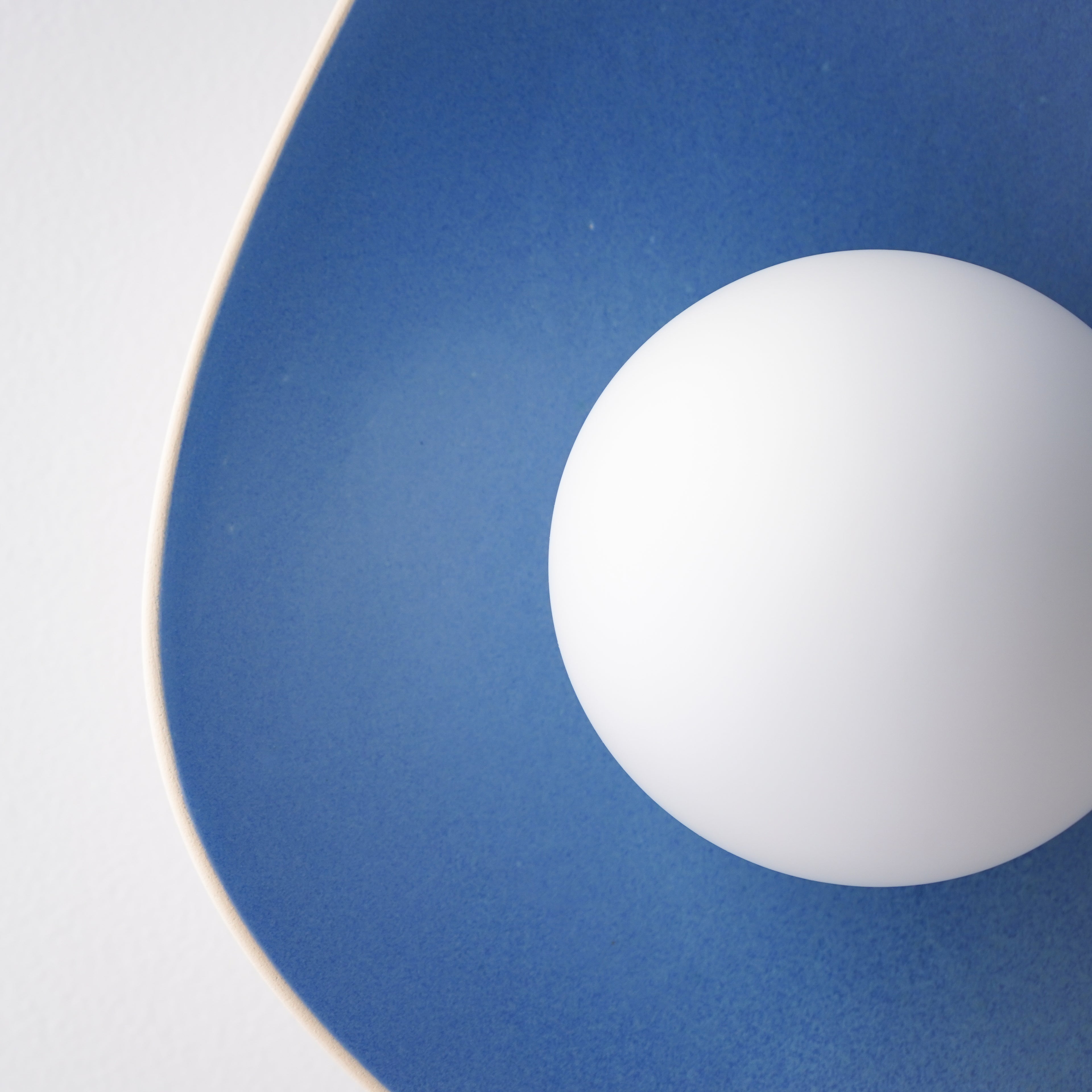 Handmade Sky Blue Ceramic Wall Sconce / Wall Lamp