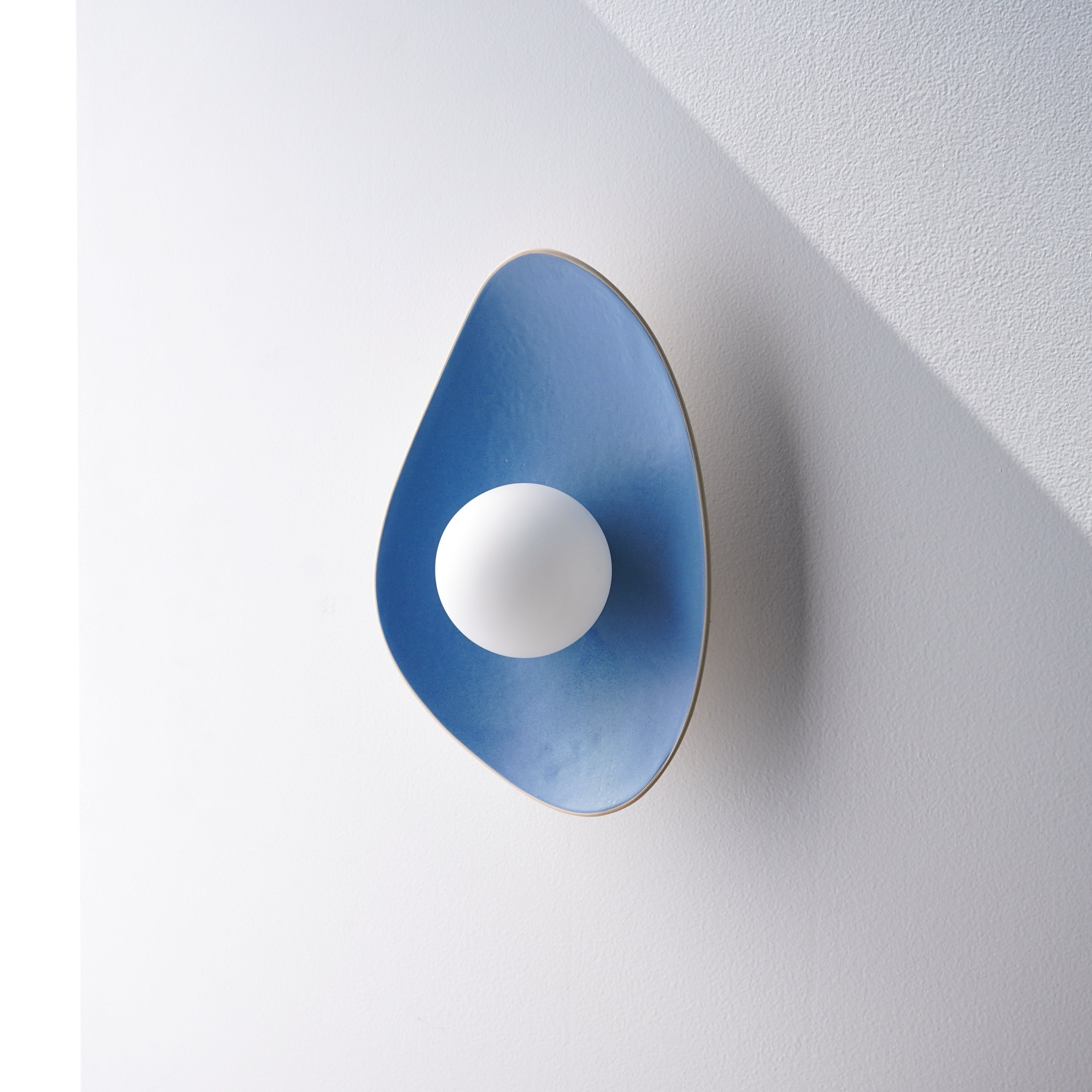 Handmade Sky Blue Ceramic Wall Sconce / Wall Lamp