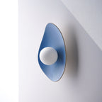Handmade Sky Blue Ceramic Wall Sconce / Wall Lamp