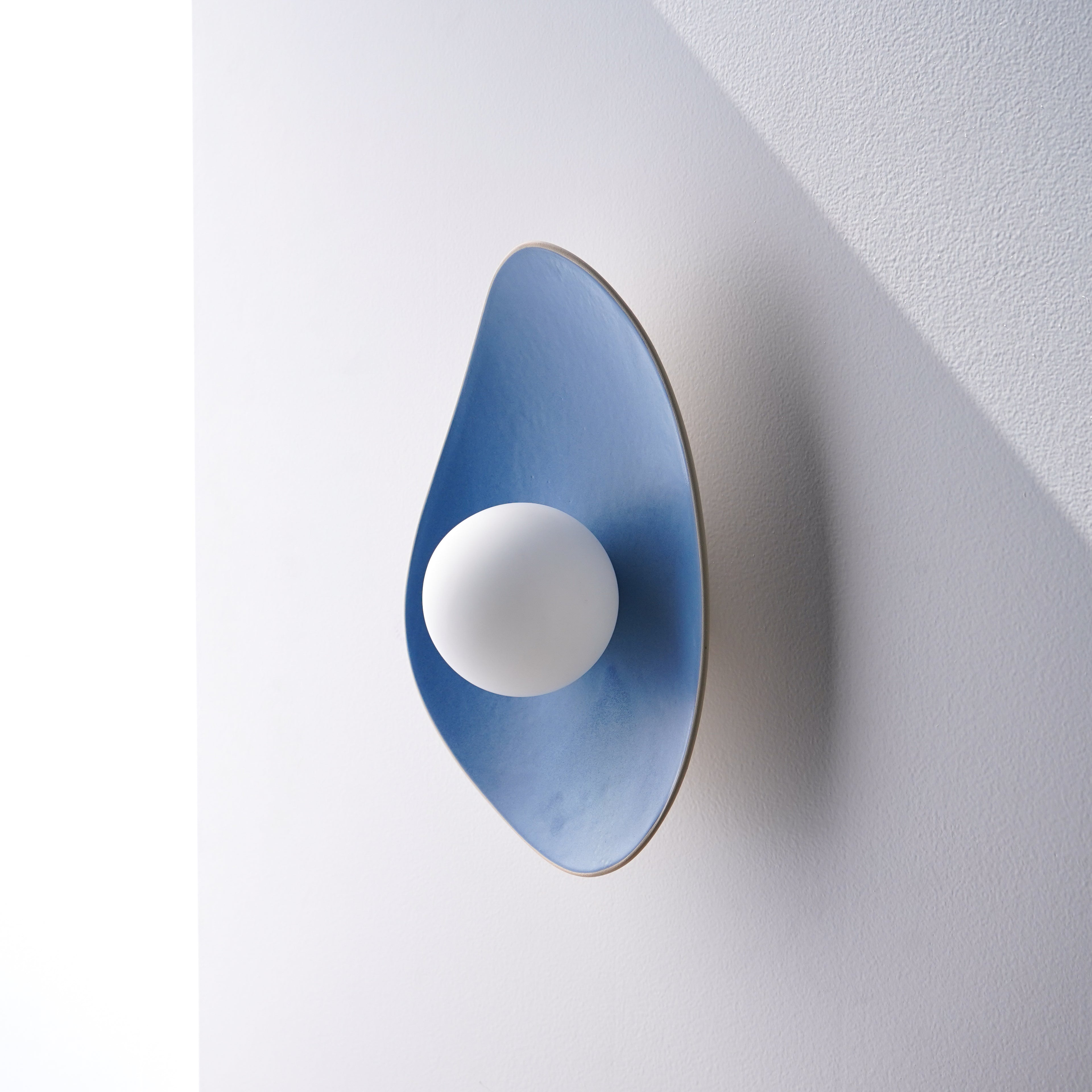 Handmade Sky Blue Ceramic Wall Sconce / Wall Lamp