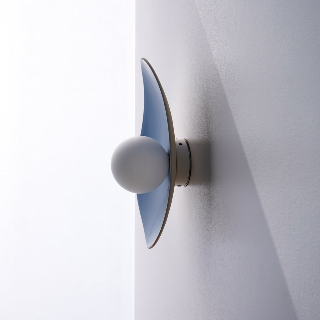 Handmade Sky Blue Ceramic Wall Sconce / Wall Lamp