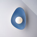 Handmade Sky Blue Ceramic Wall Sconce / Wall Lamp