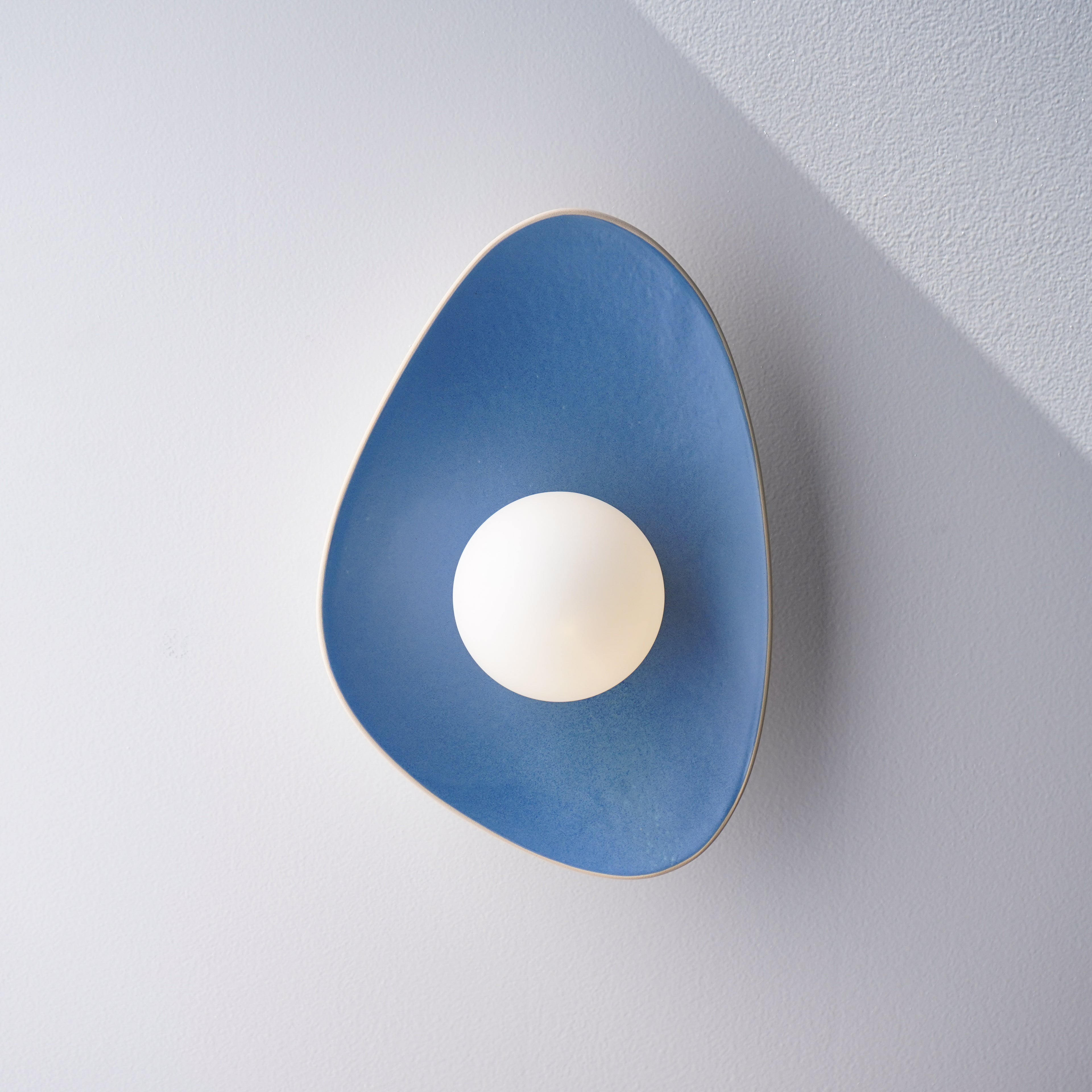 Handmade Sky Blue Ceramic Wall Sconce / Wall Lamp