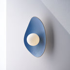 Handmade Sky Blue Ceramic Wall Sconce / Wall Lamp