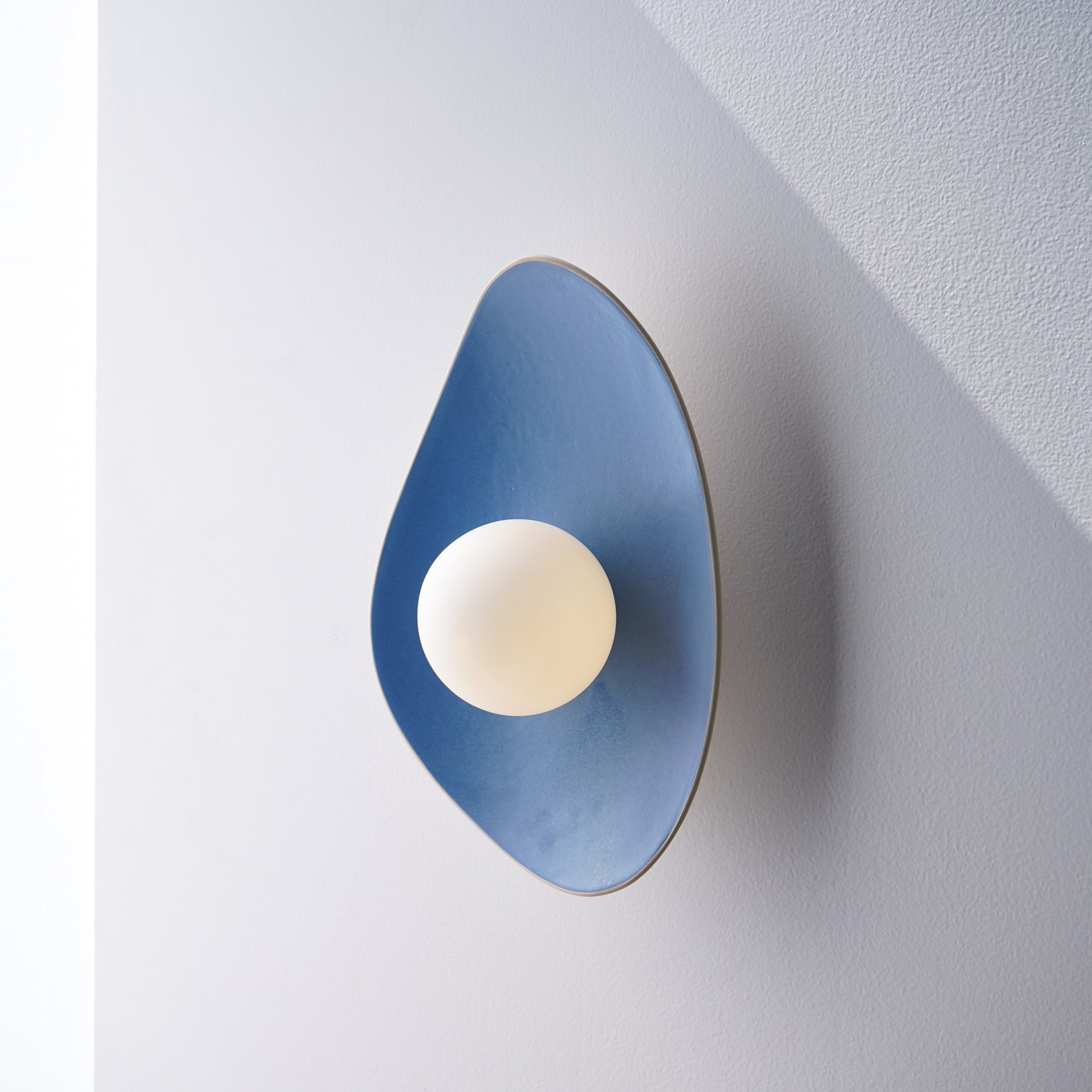 Handmade Sky Blue Ceramic Wall Sconce / Wall Lamp