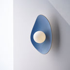Handmade Sky Blue Ceramic Wall Sconce / Wall Lamp