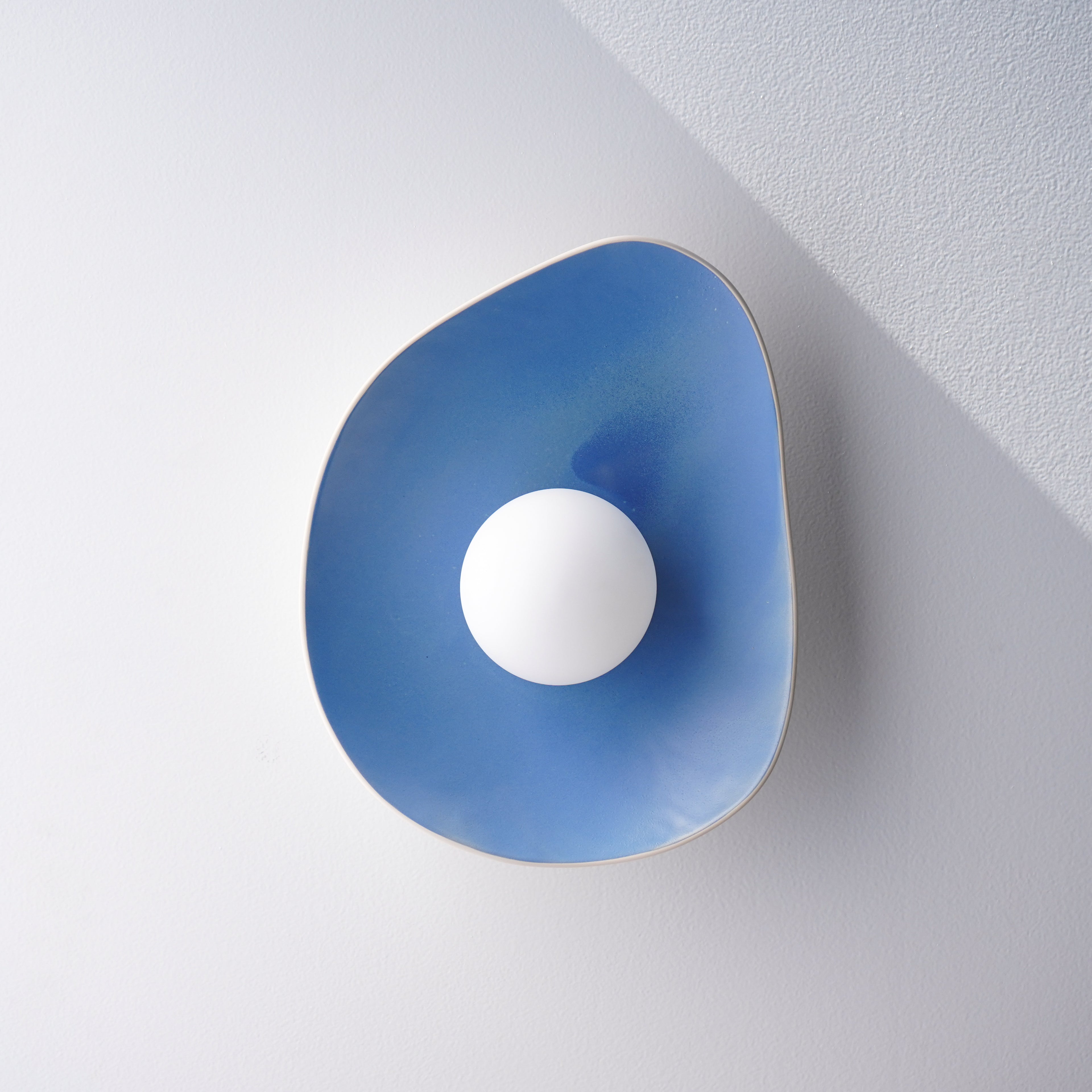Handmade Sky Blue Ceramic Wall Sconce / Wall Lamp