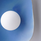 Handmade Sky Blue Ceramic Wall Sconce / Wall Lamp