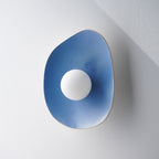 Handmade Sky Blue Ceramic Wall Sconce / Wall Lamp