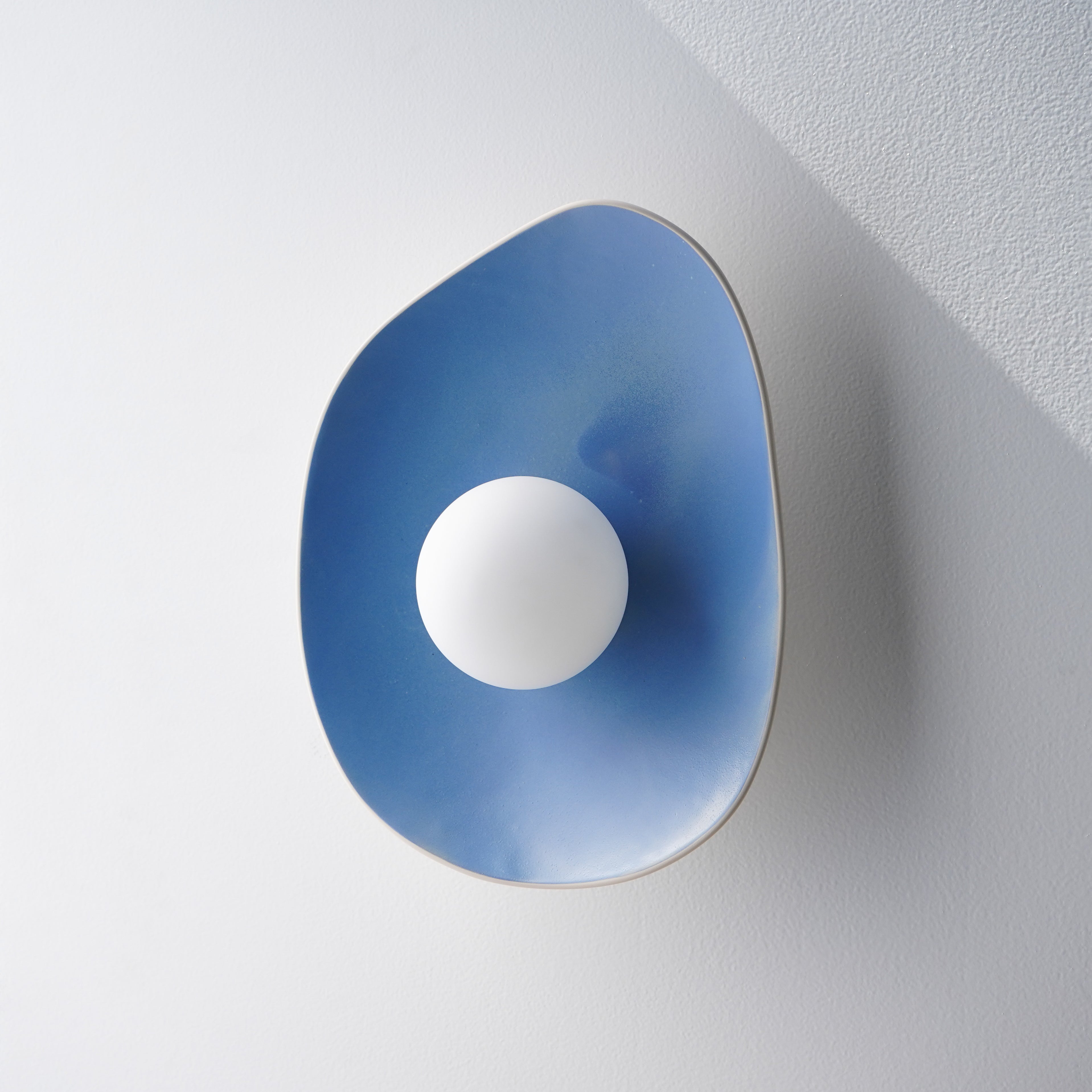 Handmade Sky Blue Ceramic Wall Sconce / Wall Lamp