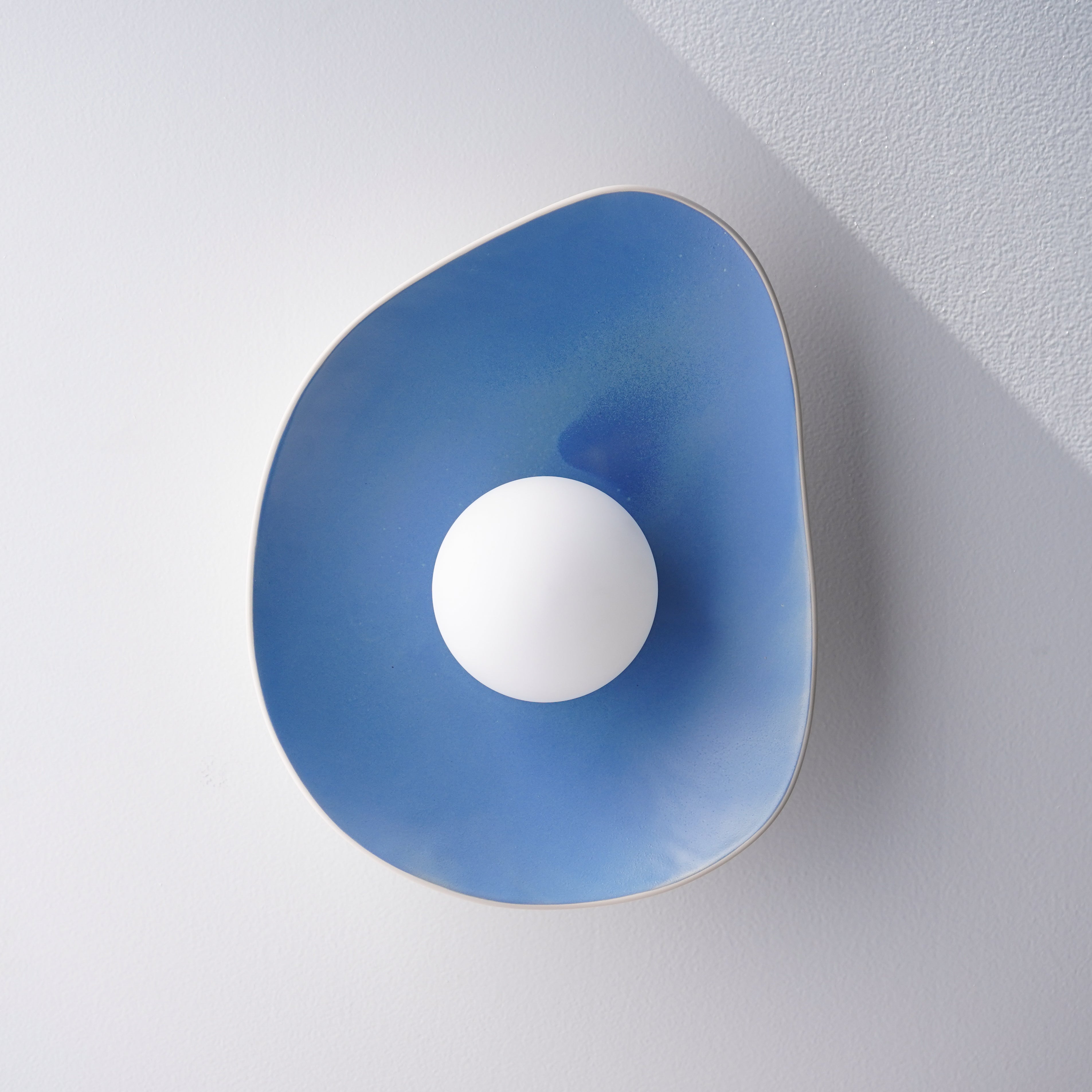 Handmade Sky Blue Ceramic Wall Sconce / Wall Lamp