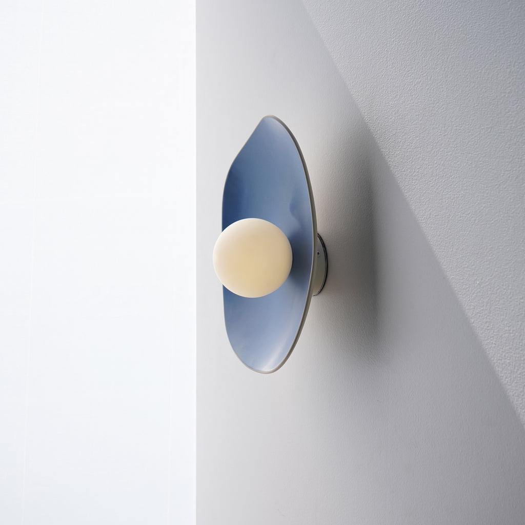 Handmade Sky Blue Ceramic Wall Sconce / Wall Lamp