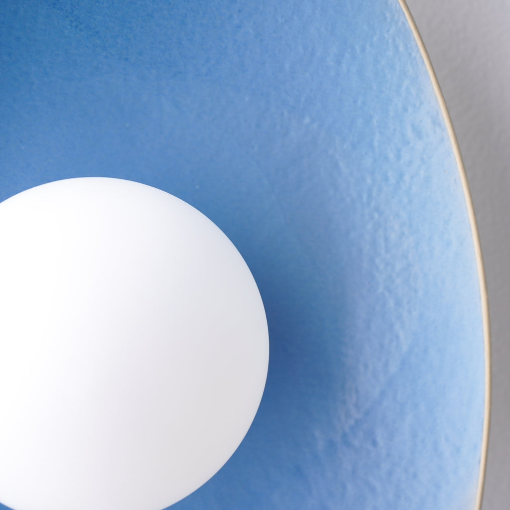 Handmade Sky Blue Ceramic Wall Sconce / Wall Lamp