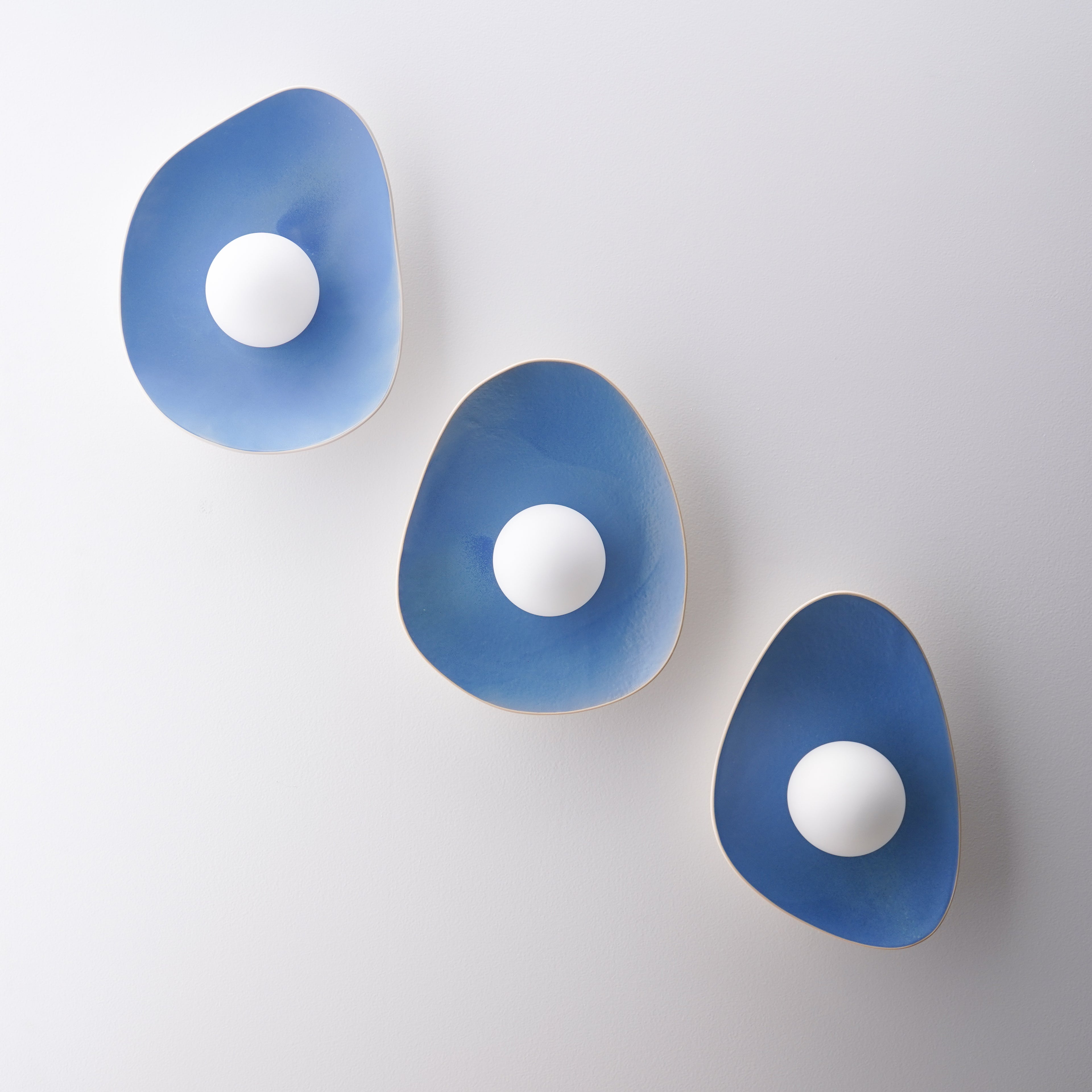Handmade Sky Blue Ceramic Wall Sconce / Wall Lamp