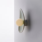 Lámpara de pared/aplique de cerámica en tonos verde suave